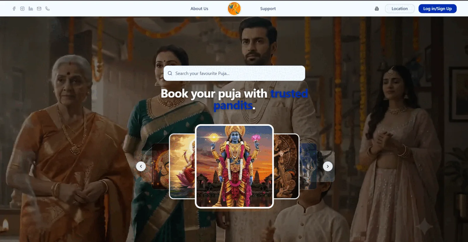 Ritualyn — Website home screen